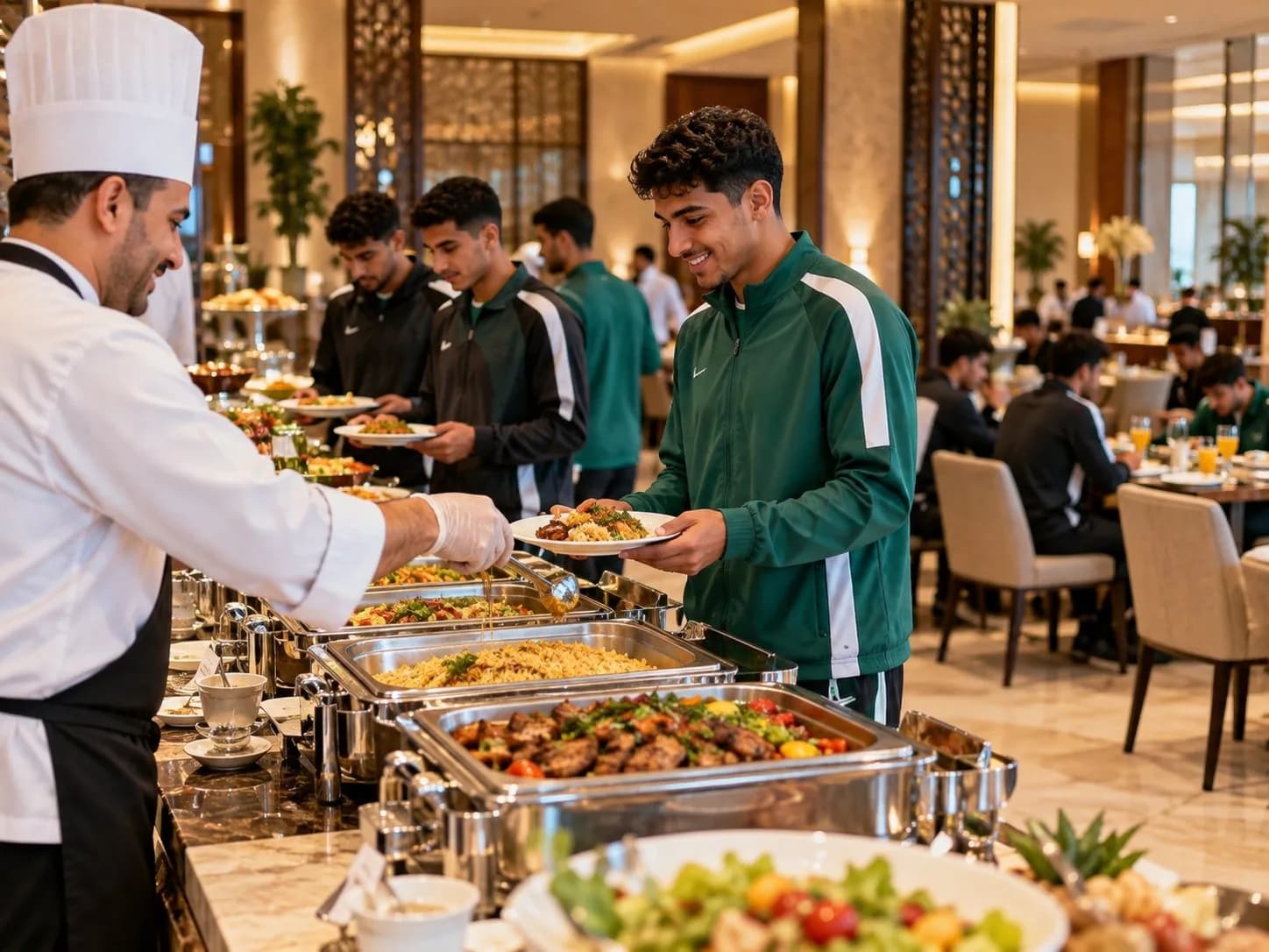 الوجبات المقدمة للفرق المشاركة
